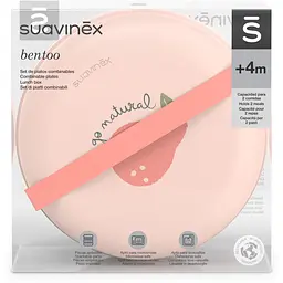 Набір тарілок Suavinex Go natural комбінований рожевий (308052) - мініатюра 2