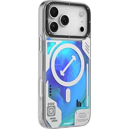 Чохол YoungKit Cyberpunk Luminous Case with Magnetic Ring для Apple iPhone 17 Pro Max Glow Blue [168232] - мініатюра 2