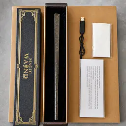 Магічна паличка графітовий Magic Wand з USB-зарядкою, подарунковий набір чарівна паличка з ефектом вогню для шоу, косплею, фокусів - мініатюра 4