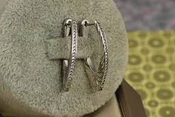 Сережки Xuping Jewelry доріжки збоку ребристі 2,6 см сріблясті