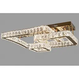 LED люстра квадрати Linisoln 7707-3А GD метал, скло, золотий, 2 лампи