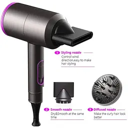 Фен для волосся Hair Dryer 1800 W с захистом від перегріву та іонізацією повітря - мініатюра 2