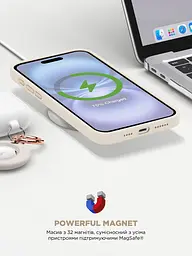 Силиконовый чехол с MagSafe для Apple iPhone 16, ICON2 MagCase, бежевый, противоударный, панель с мягкой подкладкой, защита всего корпуса, поддержка беспроводной зарядки, совместим с защитными стеклами и пленками, ArmorStandart (ARM80180) - мініатюра 9