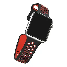 Спортивний ремінець з перфорацією Primo для Apple Watch 38 мм, 40 мм,41 мм розмір L Black Red - мініатюра 4