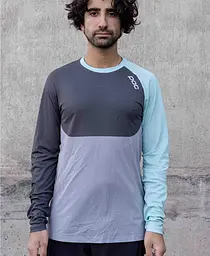 Велоджерсі POC MTB Pure LS Jersey S Сірий-Блакитний