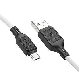 Дата кабель Hoco X90 Cool silicone USB to MicroUSB (1m) White - мініатюра 3