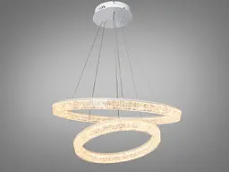 Світлодіодна підвісна люстра Diasha 25108/600+400WH dimmer біла 110 Вт 6050 Лм ПДУ - мініатюра 3