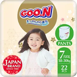 Упаковка трусиків-підгузків для дітей Goo.N Premium Soft 7 3XL (18-30 кг) 44 шт. (22 шт. x 2 шт.) - мініатюра 2