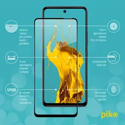 Скло захисне Piko Full Glue Tecno Camon 18 (1283126529153) - мініатюра 3
