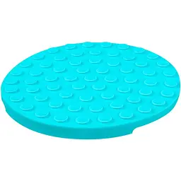 Миска-килимок для собак та котів Waudog Silicone для повільного харчування 211х211х30 мм блакитний - мініатюра 2