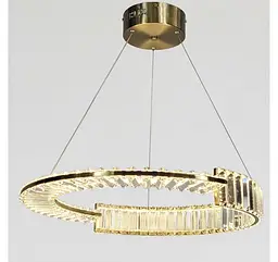 Кільцева підвісна LED-люстра Artlight 561/600 з прозорим скляним декором, латунь, 75 Вт, від 13-20 м² - мініатюра 3