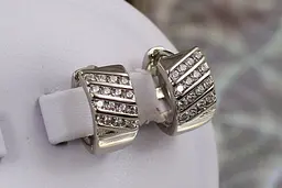 Сережки Xuping Jewelry кільця пепит 1.4 см сріблясті