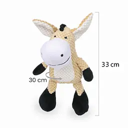 М'яка іграшка для собак Plush Donkey з пищалкою - мініатюра 7