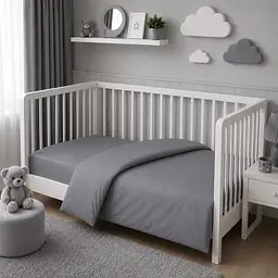 Дитяча постільна білизна MIRSON BABY фланель Ash grey 110х160см (2200012799482) - мініатюра 7