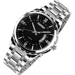 Наручний годинник чоловічий Skmei 9069 Silver - Black, 9069SIBK (12341) - мініатюра 2