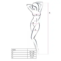 Бодістокінг Passion BS036 комбінезон лямочка через одне плече S/M/L white - мініатюра 4