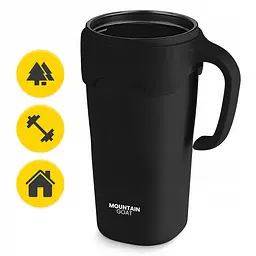 Термокухоль Mountain Goat зі соломинкою 0.65 л Black (P-5905973406123) - мініатюра 7