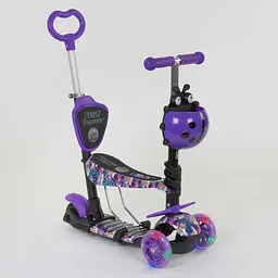 Самокат 5в1 Best Scooter, Абстракція, підсвітка коліс, 19870