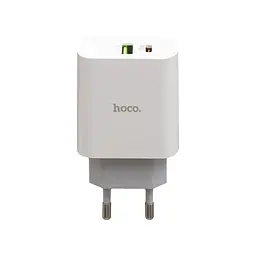 Мережевий зарядний пристрій HOCO C80A Rapido PD20W+QC3.0 charger(EU) Білий - мініатюра 2