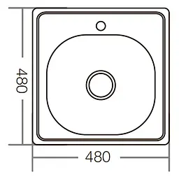Мийка кухонна ZERIX Z4848-06-160E satin (ZM0557) - мініатюра 4