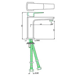 Змішувач для умивальника Jaquar Kubix Prime KUP-CHR-35011BPM - мініатюра 2