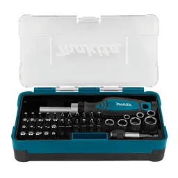 Викрутка реверсивна з набором біт (47 предметів) Makita B-36170 - мініатюра 2