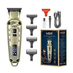 Тример VGR V-901, 4 насадки, LED display, Box - мініатюра 2