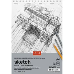 Скетчбук Muse Sketch на пружині А4 50 аркушів (PB-SC-050-333)