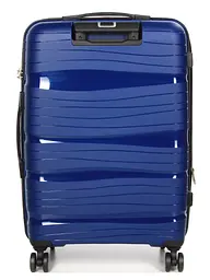 Валіза середня M поліпропілен Worldline Airtex 283 66×44×28см 80л Темно-синій - мініатюра 4