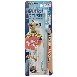 DoggyMan Gentle Dog Toothbrush Short доггімен зубна щітка коротка для чищення зубів собак малих порід