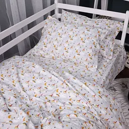 Комплект постільної білизни MirSon Фланель 018 Unicorn сірий 110х140 см (2200009656019) - мініатюра 2
