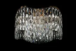 Кришталева люстра Splendid Ray LGH903497 (FGD) - стельова люстра в золоті з кришталем E14 - мініатюра 2