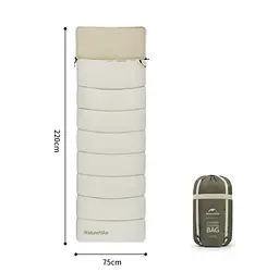 Спальник Naturehike LD150 (CNK2300SD016) +12°C - з капішоном - бежевий - мініатюра 2