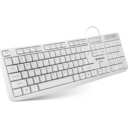 Клавіатура REAL-EL RK-513 USB White (EL123100047) - мініатюра 1