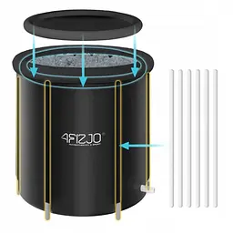 Кріо ванна для крижаного купання 4FIZJO 320 л надувна Black (P-5905973400619) - мініатюра 4