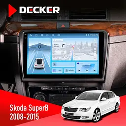 Штатна магнітола Skoda SuperB 2008-2015 Decker D10-010 6x128, DSP, 4G, 2K Decker (НФ-00009359)