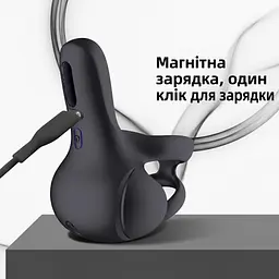 Smart насадка на член для відтермінування еякуляції силіконова зі стимулятором мошонки Чорна - мініатюра 3