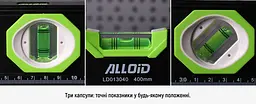 Рівень будівельний Alloid Pro 3 капсули з магнітом 40 см (LD-013040) - мініатюра 2