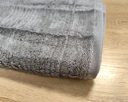 Турецький бамбуковий махровий рушник Cestepe 50х90 Bamboo Sarev Light Gray - мініатюра 2