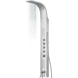Душова панель Corsan Samsara inox LED з виливом S003MSLLEDW, Нержавіюча сталь