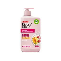 Гель для душу Живильний з вітаміном С Цитрус та персик Dicora Urban Fit 825 мл