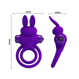 Ерекційне кільце Pretty Love Vibrant Penis Ring III фіолетове - мініатюра 7
