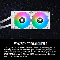 СВО Thermaltake TH240 V2 ARGB Sync Snow Edition (CL-W364-PL12SW-A) - мініатюра 8