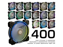 Вентилятор для корпусу Frime Iris LED Fan Think Ring RGB HUB (FLF-HB120TRRGBHUB16) - мініатюра 2