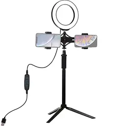 Кільцева USB LED лампа Puluz PKT3038 6.2"+ штатив