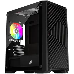 Корпус 1stPlayer T5-BK-4F1, чорний, без БЖ, Mini Tower, Micro ATX, 1xUSB 3.0 / 2xUSB 2.0, макс. CPU - 165 мм / VGA - 330 мм, 4x120