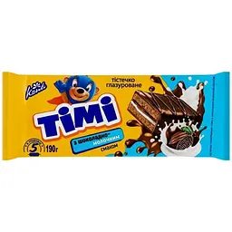 Тістечко КОНТІ 190г глазуроване "Timi" з шоколадно-молочним смаком