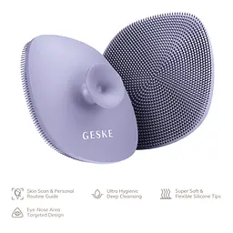 Щітка для обличчя GESKE Facial Brush 4 в 1 з тримачем фіолетова - мініатюра 2