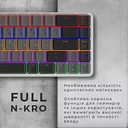 Клавіатура GamePro Red Swich Low Profile Wireless Dark Gray бездротова (MK122R) - мініатюра 7