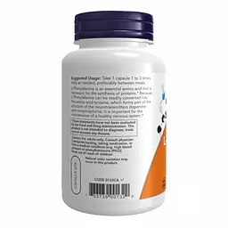 Амінокислота Now Foods L-Phenylalanine 500мг 120 капсул - мініатюра 3